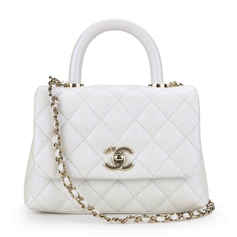 chanel mini flap bag caviar white|Handbags & Bags .